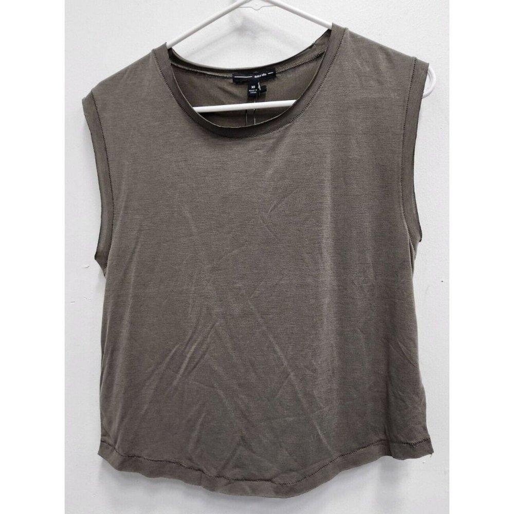 Dolce Vita Womens Army Green Cropped Tank Top Size XS Round Neck Sleeveless NEW